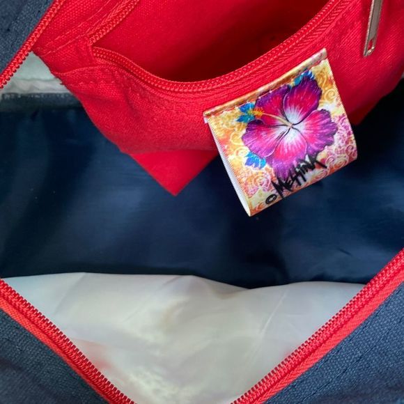 MESSINA Handbag Blue/Red/White OS - Picture 8 of 10